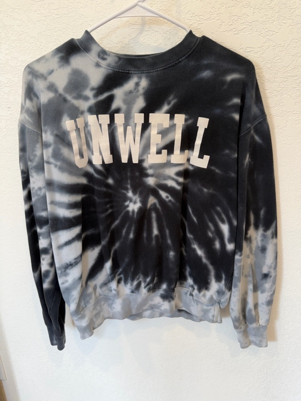Tie-Dye Crewneck Sweatshirt - Black & White